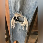 Abercrombie & Fitch Abercrombie The Dad High Rise Jeans frayed distressed petite short medium wash Photo 5