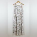 Frye  Floral Button Down Sleeveless Maxi Dress in Soft Pink and Green Photo 2