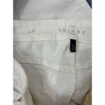 White House | Black Market Size 6 The Skinny Crop Jeans White Floral Embroidered Photo 6