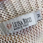 Luisa Ricci Floral, Loose Knit, Cold Shoulder Sweater, White, Pink, Size M Size M Photo 7