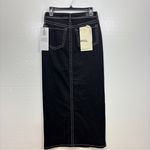 PTCL NWT Heavy Stitch Denim Maxi Skirt 27 Black Size M Photo 5