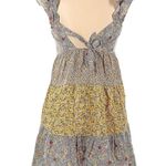 Umgee mixed floral print patchwork ruffle tiered smocked shirred floral dress Photo 1