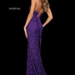 Sherri Hill  Blue Prom Dress Sequin Photo 2