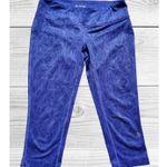 MPG Capri Pant Women Medium Purple Active Geometric Print Gym Yoga Run Hike Bike Photo 4