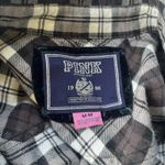 Victoria's Secret Y2K  PINK Rhinestone Flannel Women Top Sz M Festival Grunge Stud Photo 9