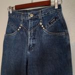 Rockies 27x27 Womens High Rise Rodeo Cowgirl Western Cotton Dark Denim Jeans Blue Size 27 Photo 1