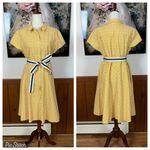 Super Cute Boden Sophia Yellow Geometric Shirt Dress! Size 16 Photo 1