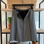 Ann Taylor 100% Silk Black & White Floral Classic Skirt, 2P Photo 4