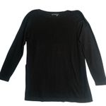 Peruvian Connection  Black Sweater Tunic Sz Large Modal Cotton Photo 0