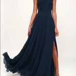 ✨ Picture Perfect Navy Blue Lace Maxi Dress✨ Size XS Photo 3