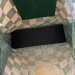 Augusta National Masters Jute Tote Bag Bamboo Handles Checkered Green Photo 1