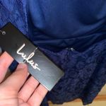 Lulus Lulu’s Rhythm of Love Blue Lace Backless Dress Photo 6