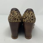 Yellow Box  Animal Print faux fur  Wedges Size 8 Photo 2