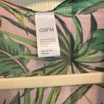Tropical Leaf Print Kimono Cardigan with Pink Tassels Coverup OSFM Green Size undefined Photo 2