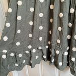 ZARA olive green ruffled long sleeve polka dot dress Photo 8