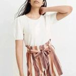 Madewell Paperbag Shorts in Rainbow Stripe Sz 2 Photo 0