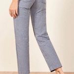 Reformation Roper Crop Straight Jeans in Blue Valley Plaid Sz 29 Photo 2