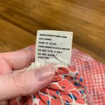 Nu New York Women's Sleeveless Ruffle Neck Tank Top Pink Patterned Casual Large Photo 6