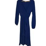 KorMei Women's M Dress Long Sleeve Blue V Photo 1