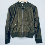 Free People  Olive Midnight Bomber Jacket Size S Photo 6