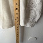Sundance  Henley Shirt Womens Small White Crochet Lace Sleeve‎ Cottage Boho Top Photo 7