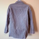 ZARA  Corduroy Trucker Jacket Women XS Blue Button Front Raw Hem‎ Pockets shacket Photo 5
