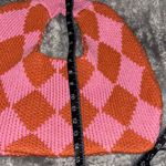 Kopari Pink and Orange Argyle Shoulder Bag Photo 6