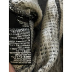 Free People Black Floral Waffle Knit Top XS Boho Streetwear Slouchy Long Sleeve Photo 6