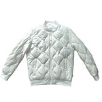Calvin Klein  White Ivory Quilted Bomber Puffer Unisex Jacket Size Small NEW $225 Photo 2