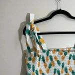 J.Crew Pineapple Smocked Tie-Shoulder Tank Top Medium Photo 5