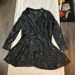 ZARA Dancing Girls Polka Dot Mini Shirt Dress Size M New Without Tag Photo 4