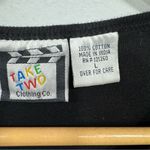 Rhinestone Merlot Wine Napa Valley Motif on Black 100% Cotton 3/4 Sleeve Top Size L Photo 4