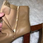 Amanda Smith Brown Leather  Booties with Wooden Block Heel size 9 1/2 Photo 6