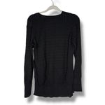 Pact Knit Long Sleeve Sweater Crewneck Black Organic Cotton Photo 2