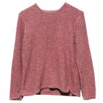 L.L.Bean Women L Pink Heathered Cotton Knit Pullover Sweater Cozy Preppy Academia Photo 0