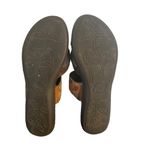 b.o.c. Born Concepts Gold Z10123 Dark Brown Floral Cork Slip On Sandals Sz 9M Photo 5