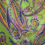 Ralph Lauren SILK paisley floral shift boatneck dress green/multi SZ 6 #2141 Photo 5