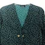 Boohoo Polka Dot Womens Top 6 Chic Minimalist Workwear Casual Office Lightweight Photo 4