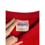 Hanes VTG 90s  Christmas Sweatshirt Womens Large 23x27 Santa Snowmen Red Crewneck Photo 4