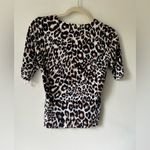 White House | Black Market Leopard Print Button Front Cardigan Top XS Photo 4