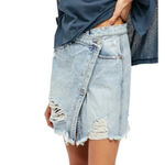 Free People NWT Parker Wrap Denim Skirt Photo 2