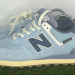 New Balance  574 Sneakers Men's US 8.5/ Women’s 10 Blue Suede Lifestyle Shoes Photo 0