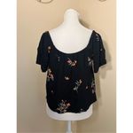 Volcom  Black Pink Orange Bud Seriously Button Front Short Sleeve Top Small Photo 10