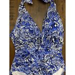 Lauren Ralph Lauren Tropic Floral Halter Print One Piece Swimsuit Photo 1