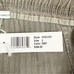 James Perse NWT Linen Blend Drawstring Shorts Size 2 | Medium $245 Olive Stripe Photo 7