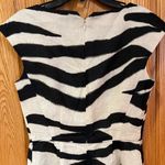 Banana Republic  Zebra Print Linen Cocktail Sheath Dress Cap‎ Sleeve Size 0 Photo 11