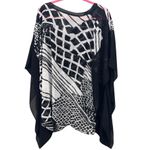 Chico's Womens Butterfly Blouse Size L/XL Sheer Swim Cover Up or Blouse Photo 2