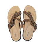 Clarks  Collection Leopard Print Thong Sandals Womens US 11 W Ultimate Comfort Photo 1