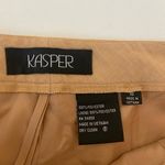 Kasper NWOT  women’s tan flat front polyester straight‎ leg dress pants size 10 Photo 5
