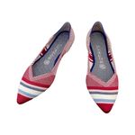 Rothy's  Retired Red Varsity Stripe Point Flats Sz 7.5 Photo 1
